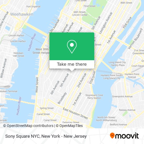Mapa de Sony Square NYC