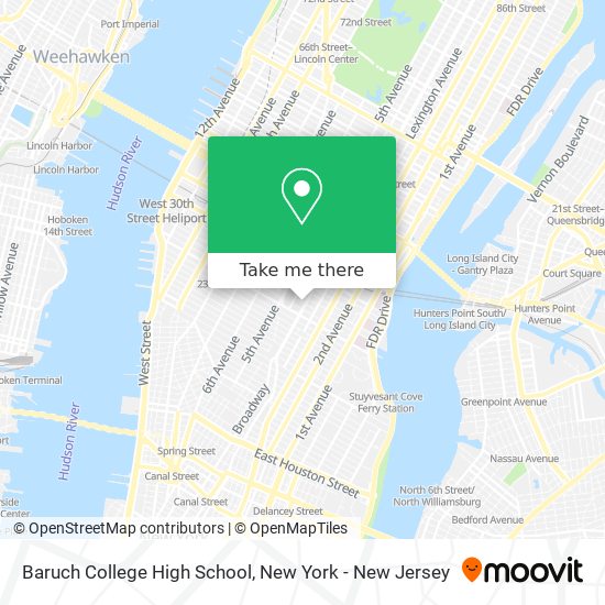 Mapa de Baruch College High School