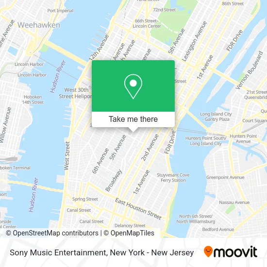 Sony Music Entertainment map