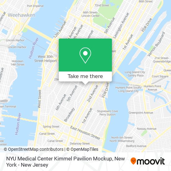 NYU Medical Center Kimmel Pavilion Mockup map