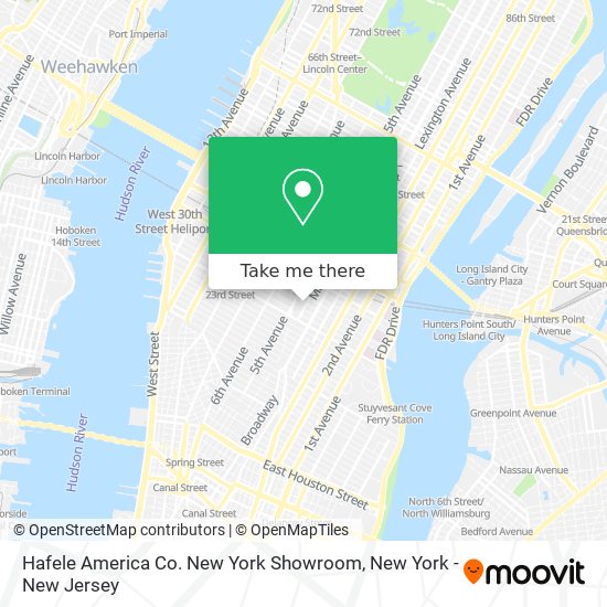 Hafele America Co. New York Showroom map