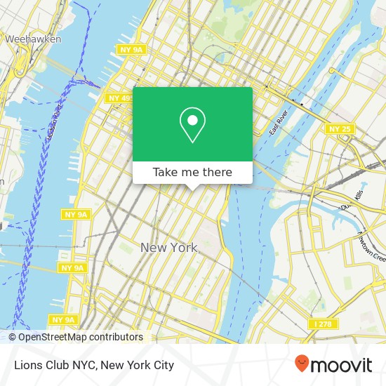 Mapa de Lions Club NYC