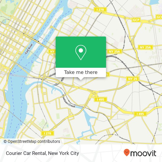 Courier Car Rental map