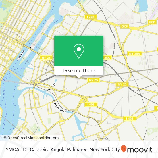 YMCA LIC: Capoeira Angola Palmares map