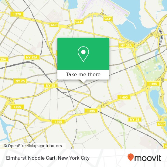 Elmhurst Noodle Cart map