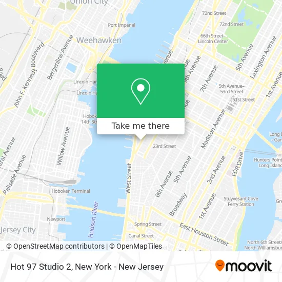 Hot 97 Studio 2 map