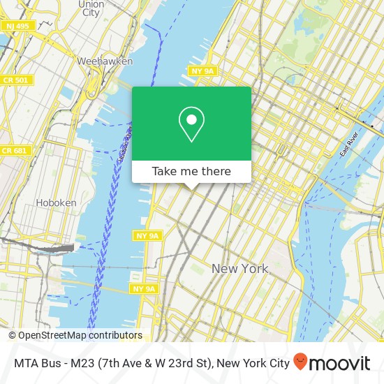 MTA Bus - M23 (7th Ave & W 23rd St) map