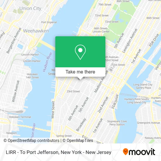 LIRR - To Port Jefferson map