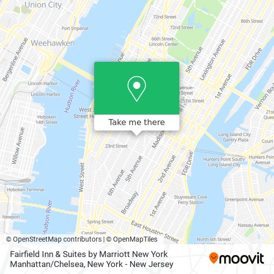 Mapa de Fairfield Inn & Suites by Marriott New York Manhattan / Chelsea