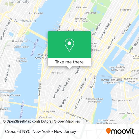 CrossFit NYC map