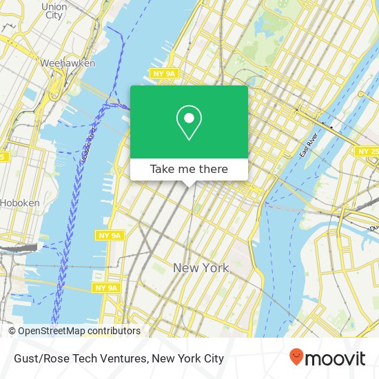 Mapa de Gust/Rose Tech Ventures