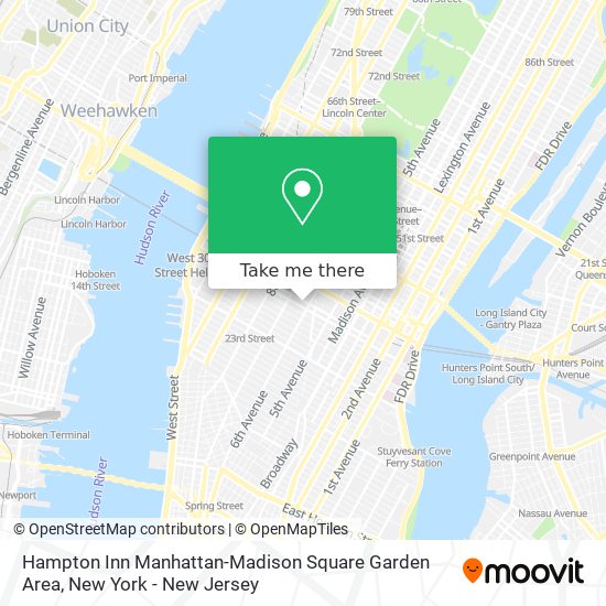 Mapa de Hampton Inn Manhattan-Madison Square Garden Area