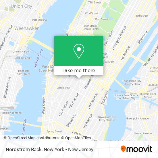 How to get to Nordstrom Rack in Manhattan by Subway, Bus or Train?