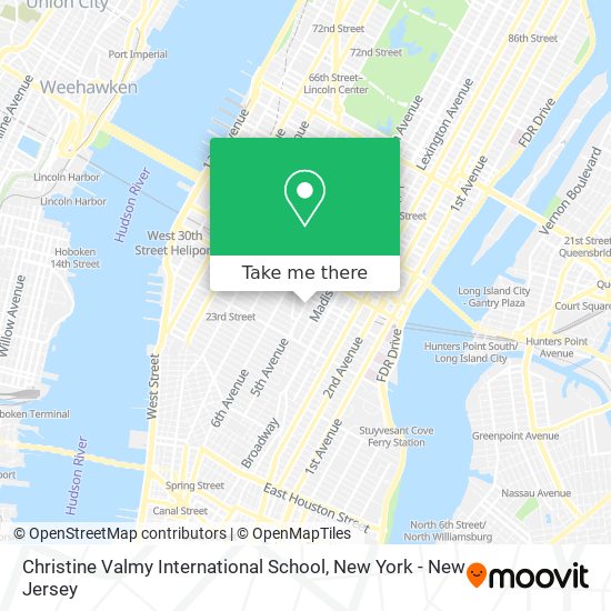 Mapa de Christine Valmy International School