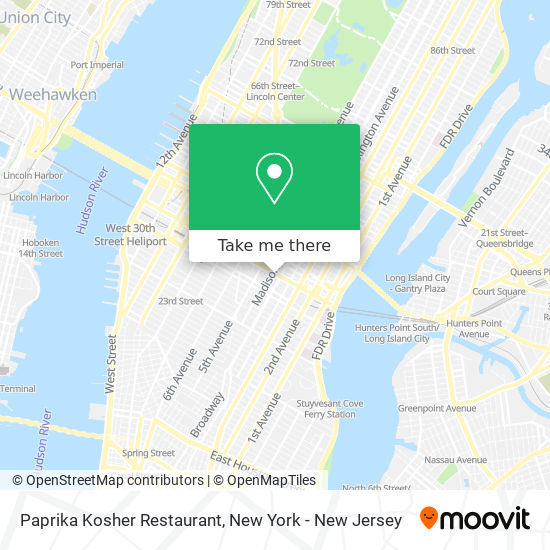 Paprika Kosher Restaurant map