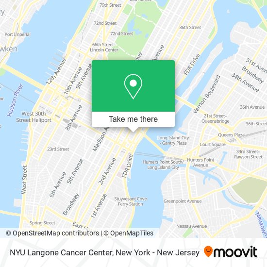 Mapa de NYU Langone Cancer Center