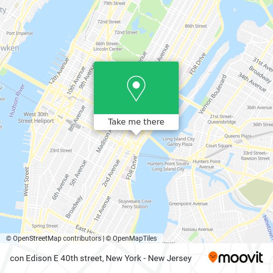 con Edison E 40th street map