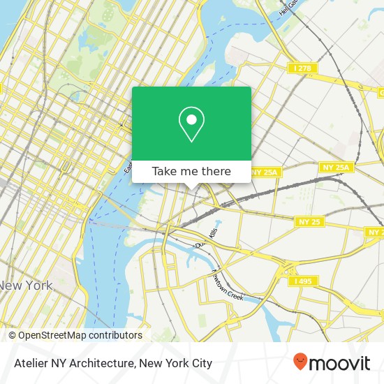 Mapa de Atelier NY Architecture