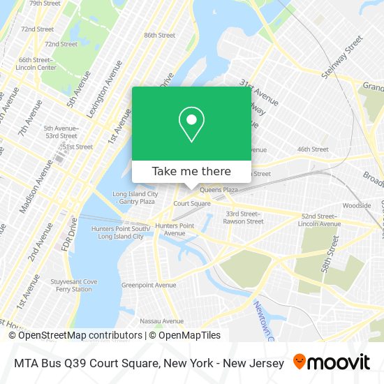 MTA Bus Q39 Court Square map