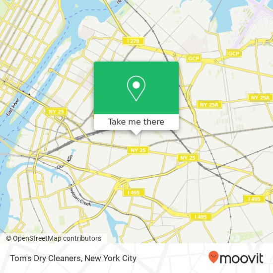 Tom's Dry Cleaners map