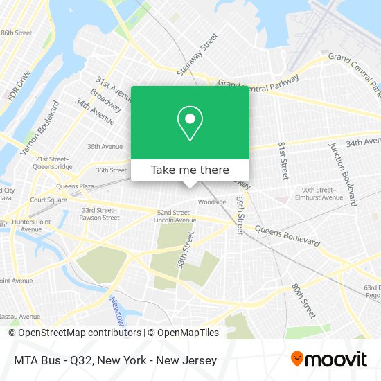MTA Bus - Q32 map