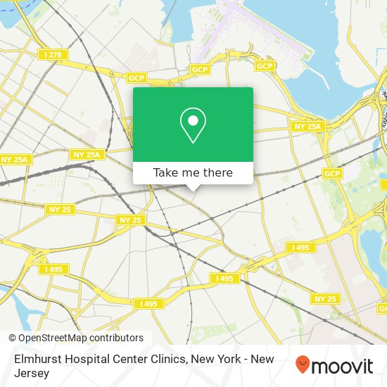 Mapa de Elmhurst Hospital Center Clinics