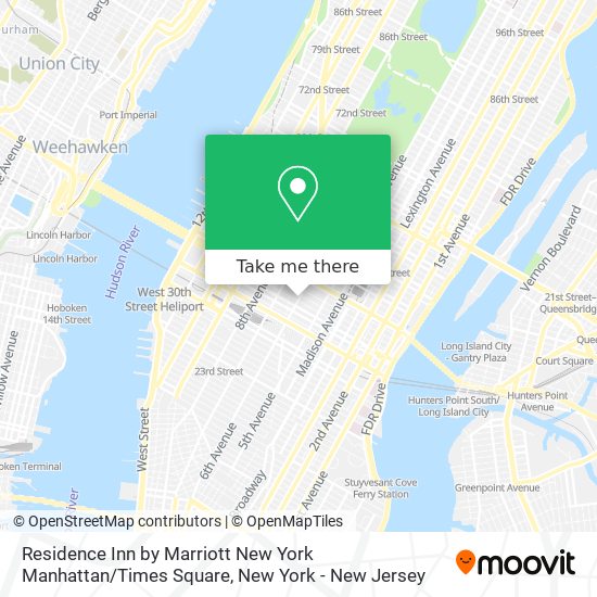 Mapa de Residence Inn by Marriott New York Manhattan / Times Square