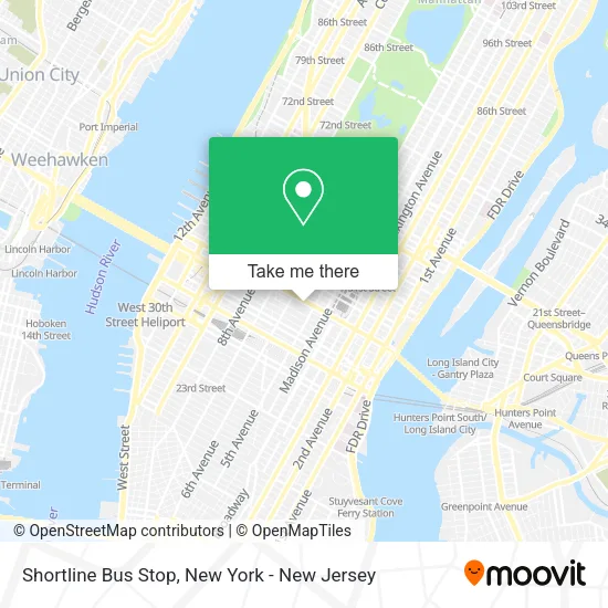 Shortline Bus Stop map