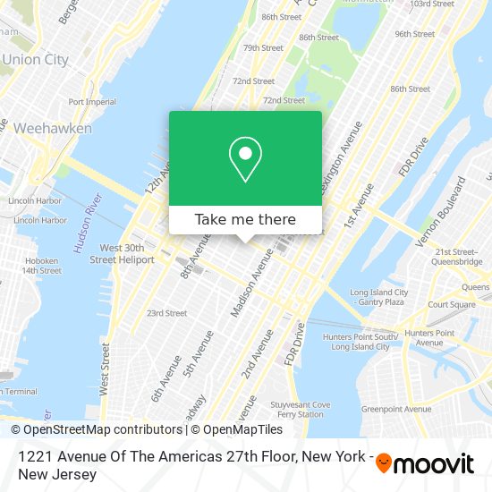 Mapa de 1221 Avenue Of The Americas 27th Floor