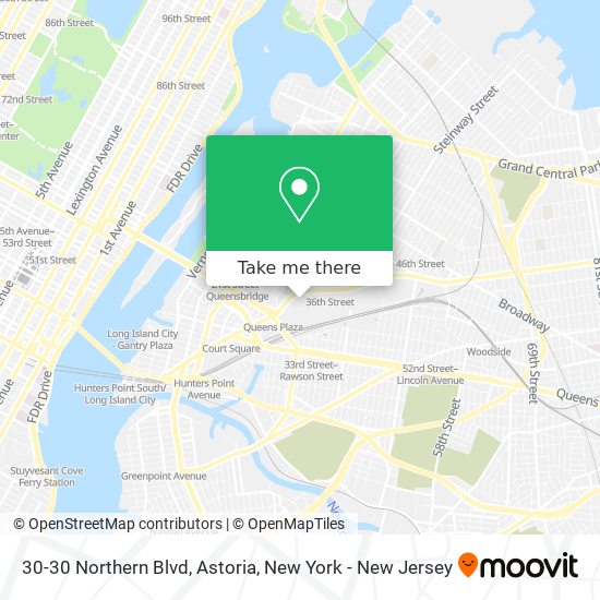 30-30 Northern Blvd,  Astoria map