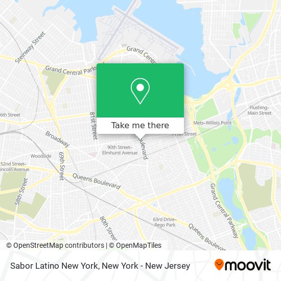 Sabor Latino New York map