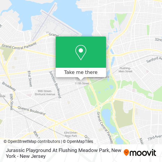 Jurassic Playground At Flushing Meadow Park map