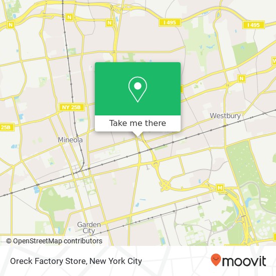 Mapa de Oreck Factory Store
