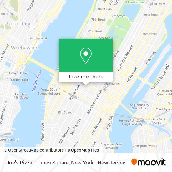 Mapa de Joe's Pizza - Times Square