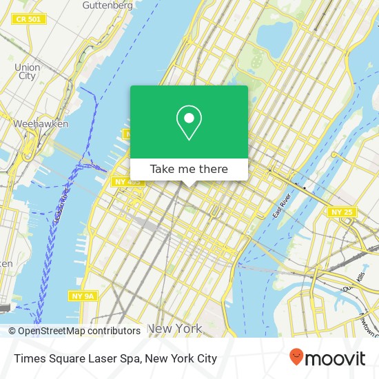 Times Square Laser Spa map