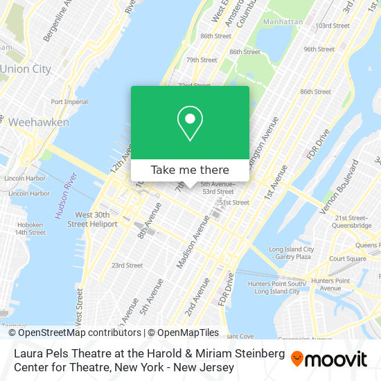 Mapa de Laura Pels Theatre at the Harold & Miriam Steinberg Center for Theatre