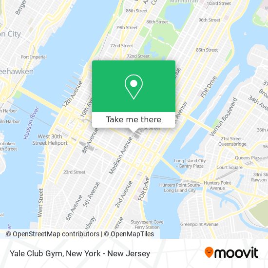 Mapa de Yale Club Gym