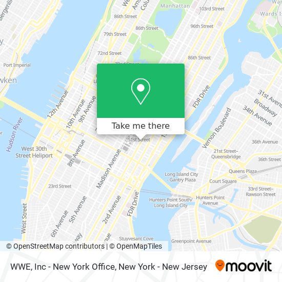WWE, Inc - New York Office map