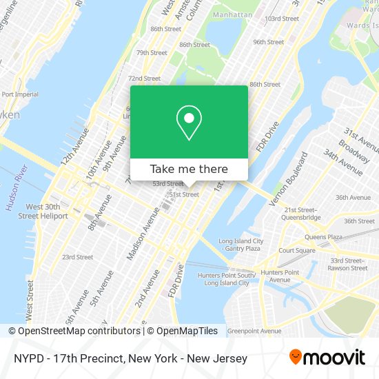 NYPD - 17th Precinct map