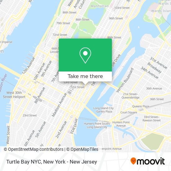 Turtle Bay NYC map