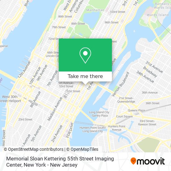 Mapa de Memorial Sloan Kettering 55th Street Imaging Center