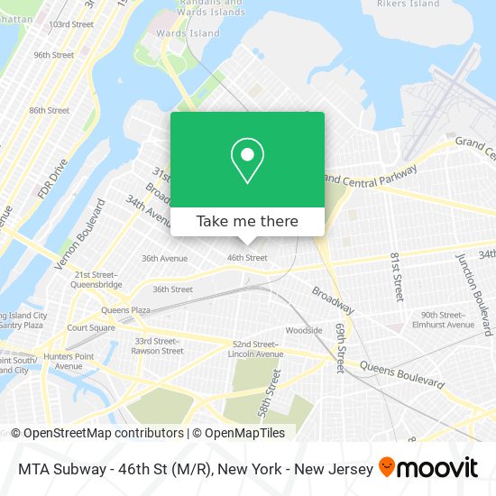 MTA Subway - 46th St (M/R) map