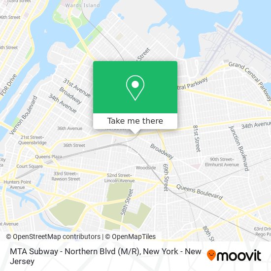 MTA Subway - Northern Blvd (M / R) map