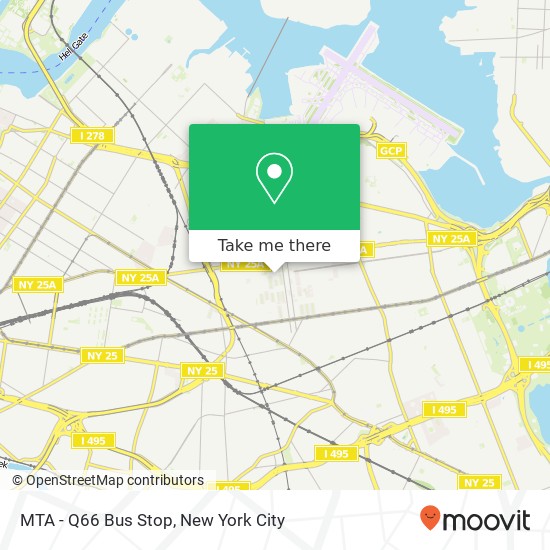 MTA - Q66 Bus Stop map