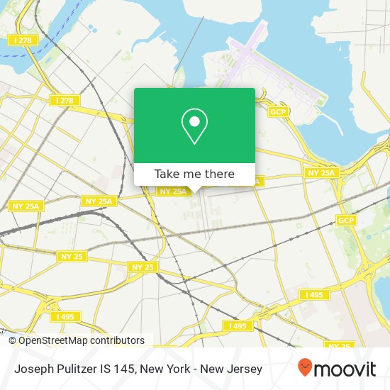 Joseph Pulitzer IS 145 map