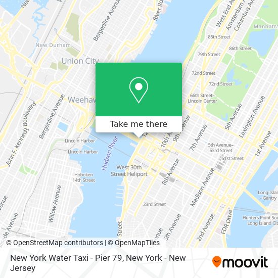 Mapa de New York Water Taxi - Pier 79