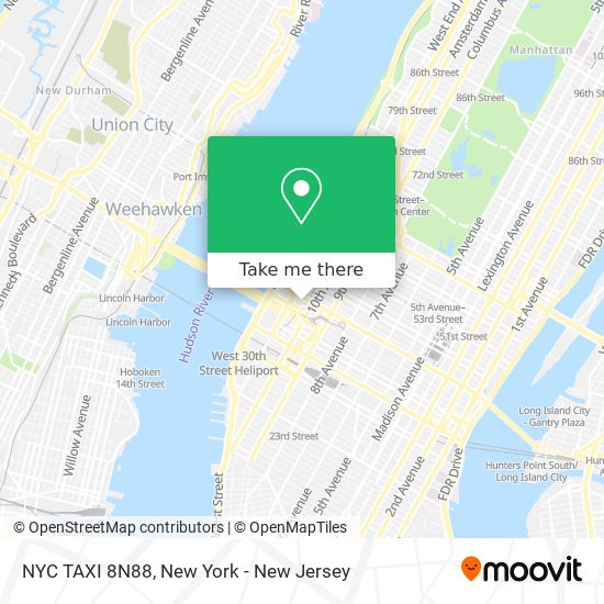 NYC TAXI 8N88 map