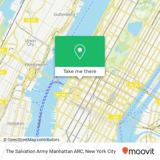 Mapa de The Salvation Army Manhattan ARC