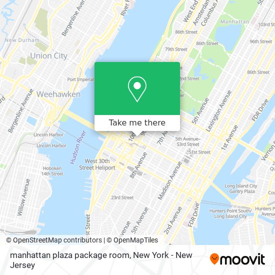 Mapa de manhattan plaza package room