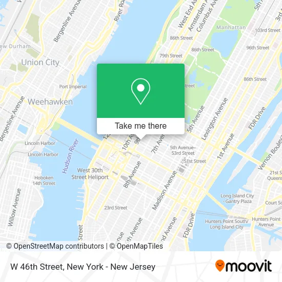 W 46th Street map